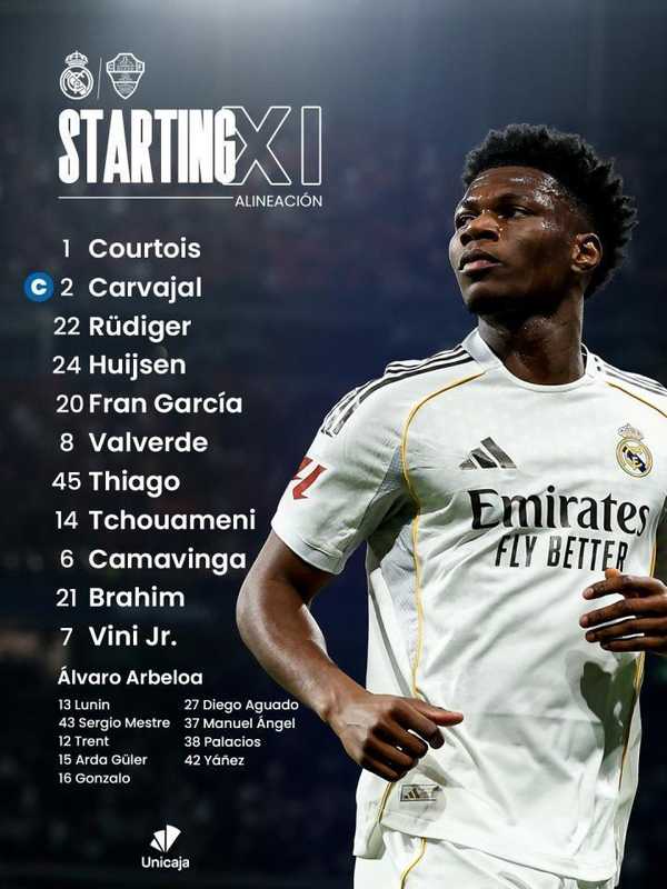  皇马对阵埃尔切首发揭晓：维尼修斯、卜拉欣领衔锋线；皮塔奇、卡马文加中场出战。 体育新闻 皇马对阵埃尔切首发揭晓：维尼修斯、卜拉欣领衔锋线；皮塔奇、卡马文加中场出战。 体育新闻 皇马对阵埃尔切首发揭晓：维尼修斯、卜拉欣领衔锋线；皮塔奇、卡马文加中场出战。 体育新闻