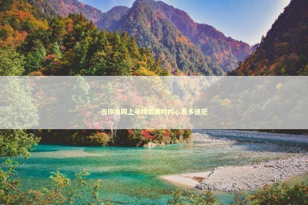 当你在网上寻找答案时内心有多迷茫 情感心理