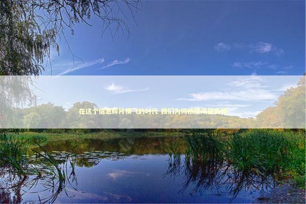 在这个信息碎片横飞的时代 我们为何依然渴望真相 新闻