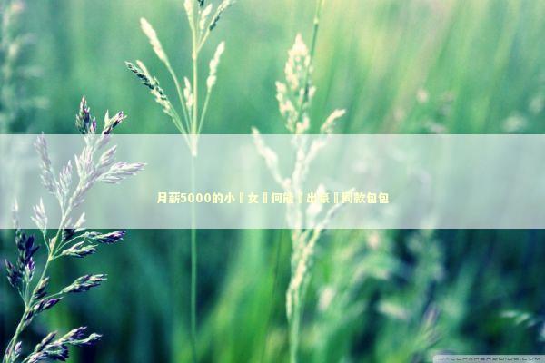 月薪5000的小資女為何能揹出豪門同款包包 时尚用品